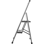 WENKO Alu-Design Klapptrittleiter 2-stufig Haushaltsleiter (601011100)