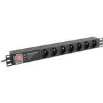Lanberg PDU-PRO-07E-0200-BK Stromverteilereinheit (PDU) 6 AC-Ausgänge 1U Schwarz (PDU-PRO-07E-0200-BK)
