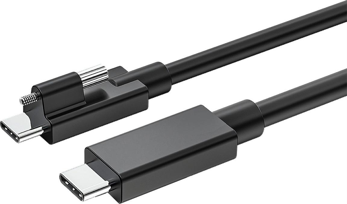 Exsys EX-K1599V-1.5 USB 4 Kabel USB-C mit Rändelschraube oben (EX-K1599V-1.5)