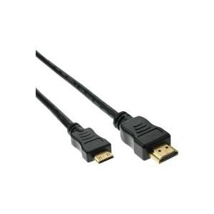 InLine® HDMI Mini Kabel, HDMI Stecker auf Mini Stecker, vergoldete Kontakte, schwarz, 10m (17460P)