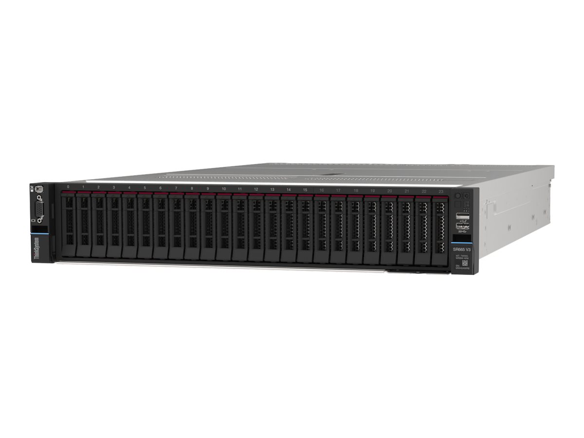 Lenovo ThinkSystem SR665 V3 Rack-Server (2U) AMD EPYC 9174F 32 GB RAM 1800 W Schwarz