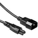 ACT AK5218 0.5m C5-Koppler C14-Koppler Schwarz Stromkabel (AK5218)
