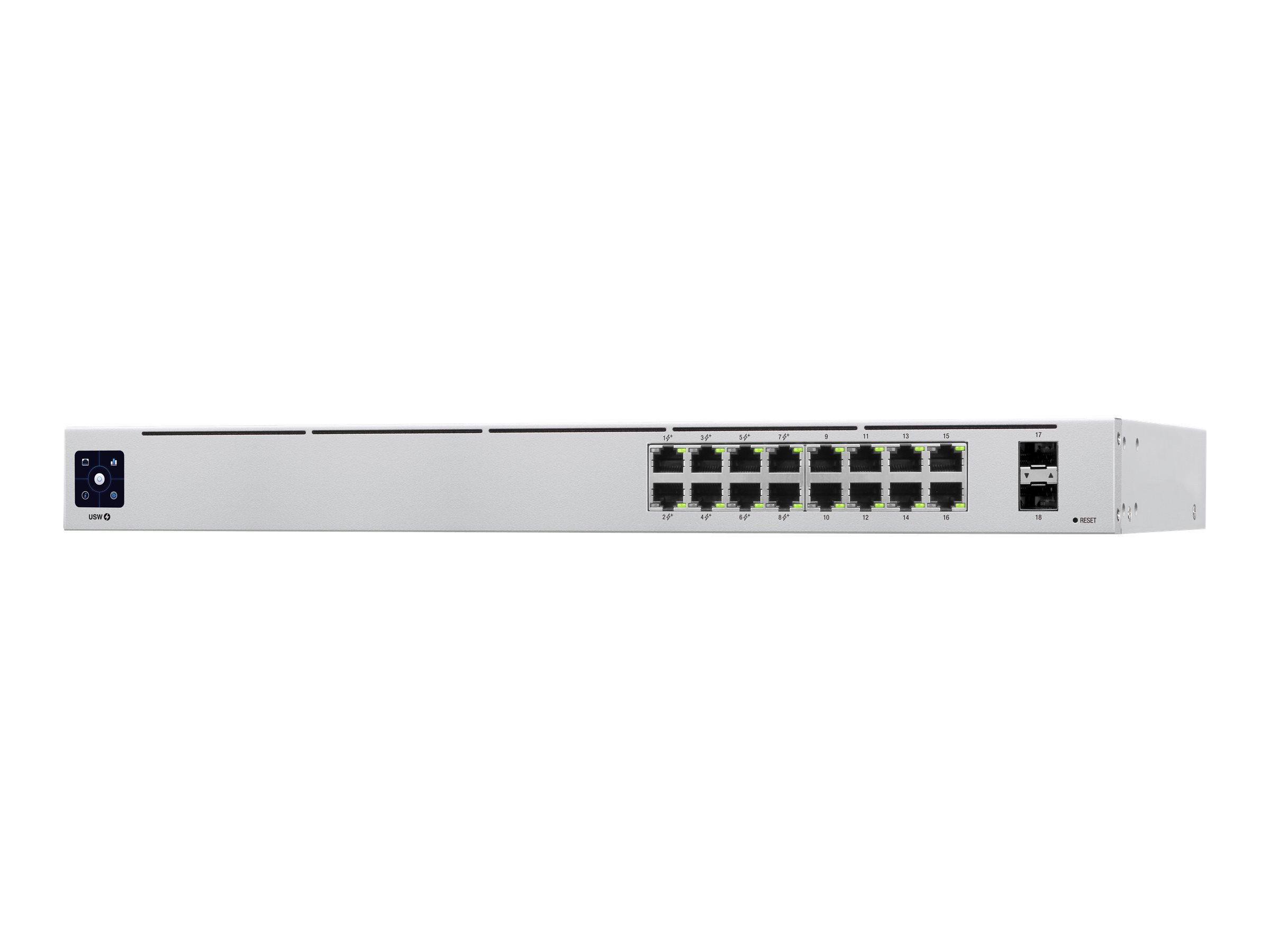 Ubiquiti UniFi Switch USW-16-POE Managed Gigabit Switch 16 Ports PoE+ Grau