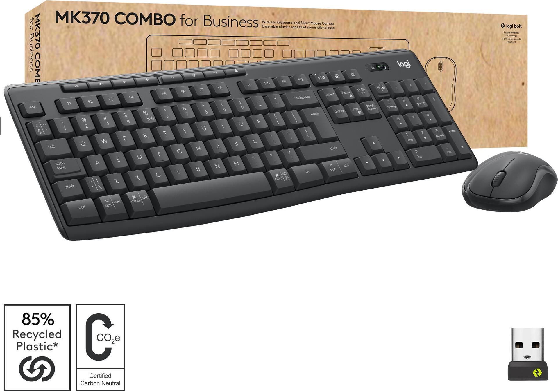 Logitech MK370 Combo for Business Tastatur- und Maus-Set Bluetooth LE QWERTZ Graphite