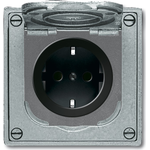 Busch Jaeger 2011-0-3871 Steckdose CEE 7/3 Schwarz - Grau (2011-0-3871)