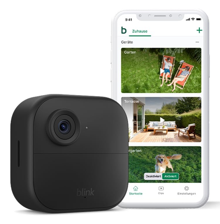 Blink Outdoor 4 Netzwerk-Überwachungskamera 1080p WLAN Außenbereich Schwarz