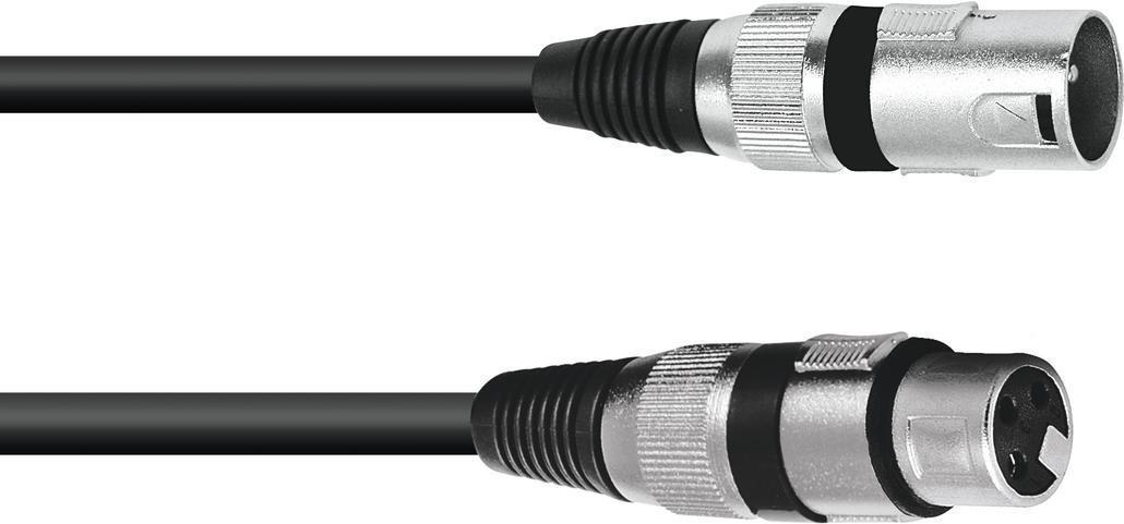 Omnitronic 3022050N XLR Verbindungskabel [1x XLR-Stecker 3 polig - 1x XLR-Buchse 3 polig] 5.00 m Schwarz (3022050N)