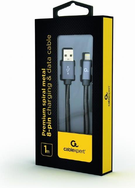 Cablexpert CC-USB2S-AMLM-1M-BG Lightning-Kabel 8 m Grau (CC-USB2S-AMLM-1M-BG)