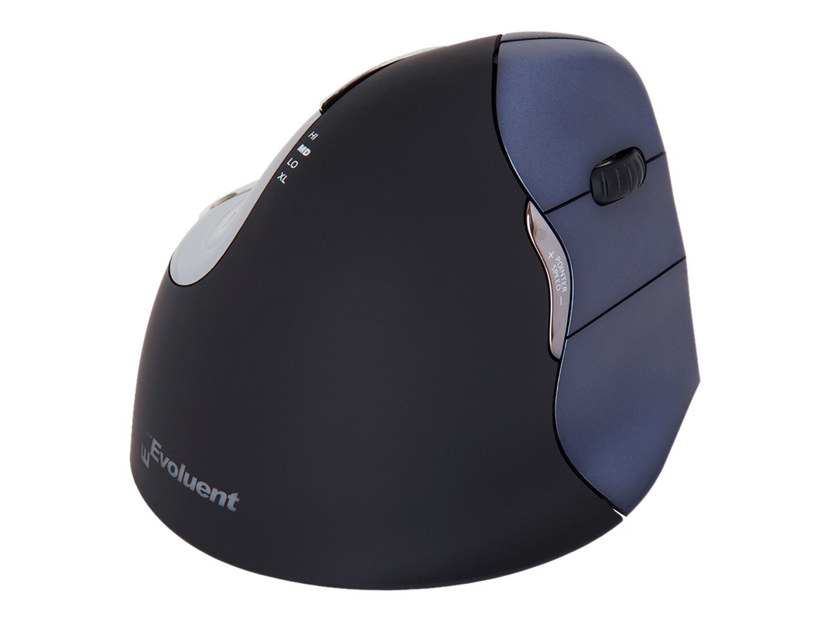 Evoluent VerticalMouse 4 Right Vertikale Maus kabellos 6 Tasten Laser Silber, Schwarz
