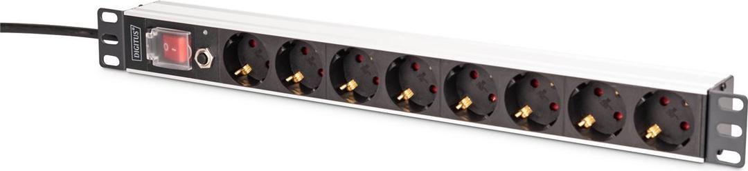 DIGITUS 1U Alu PDU Rackmount 7x Sicherheit+ 1x Ausgang (DN-95436)