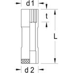 GEDORE Steckschlüsseleinsatz 1/2" lang UD-Profil 22 mm (6145050)