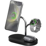 Samsung Wits Wireless 3-in-1 Charger Schwarz - Qi2 Induktive Ladestation 15W (GP-PWU024WIABW) (geöffnet)