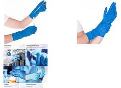 Franz Mensch unisex Chemikalienschutzhandschuh High Risk blau Groesse 9 50 St. (25034)