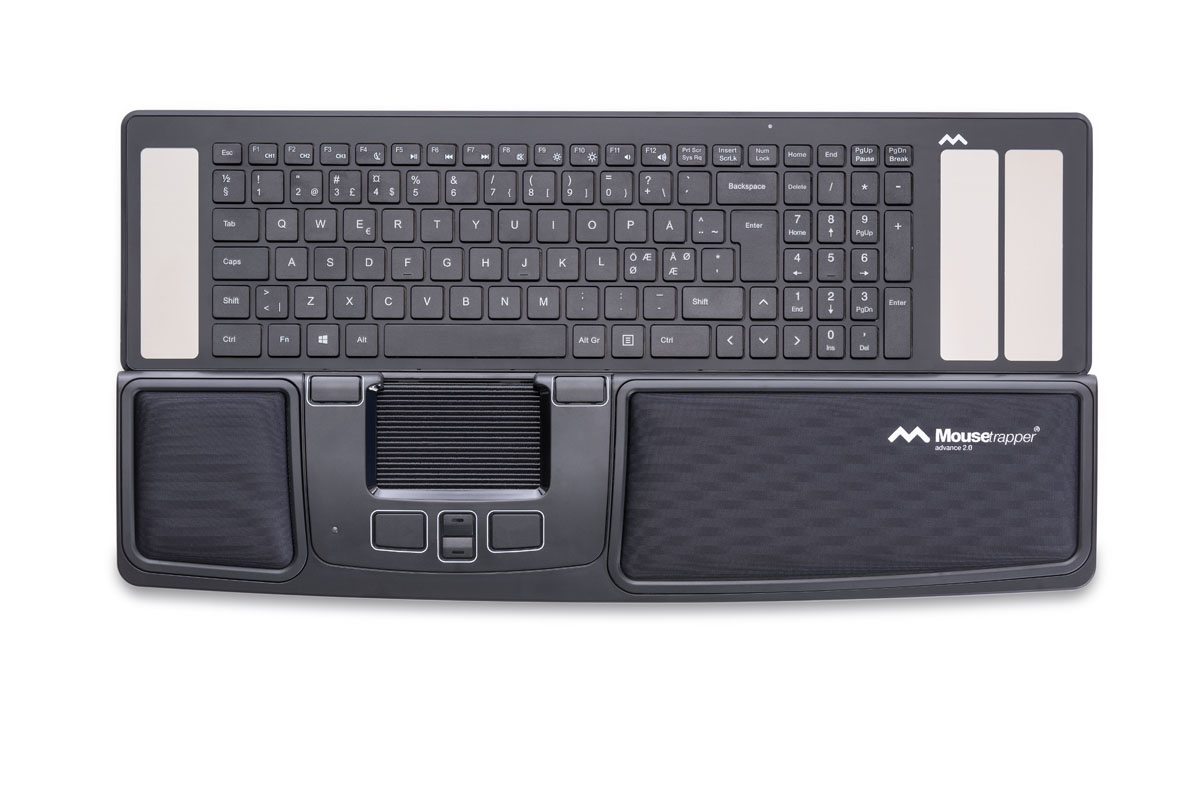 Mousetrapper Advance 2.0 Ergonomisches Zentrales Zeigegerät USB 6 Tasten Schwarz, Weiß