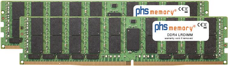PHS-memory 128GB (2x64GB) Kit RAM Speicher kompatibel mit Dell Precision 5820 Tower (Intel Xeon CPU W-22xx) DDR4 LRDIMM 2933MHz PC4-23400-L (SP521091)
