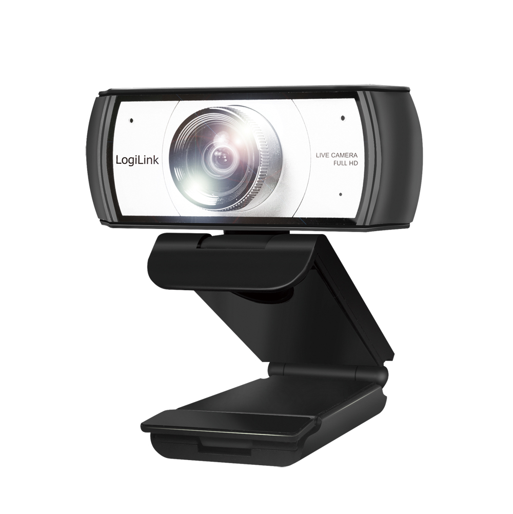 LogiLink Conference HD USB-Webcam 1080p 120° Dual-Mikrofon Schwarz