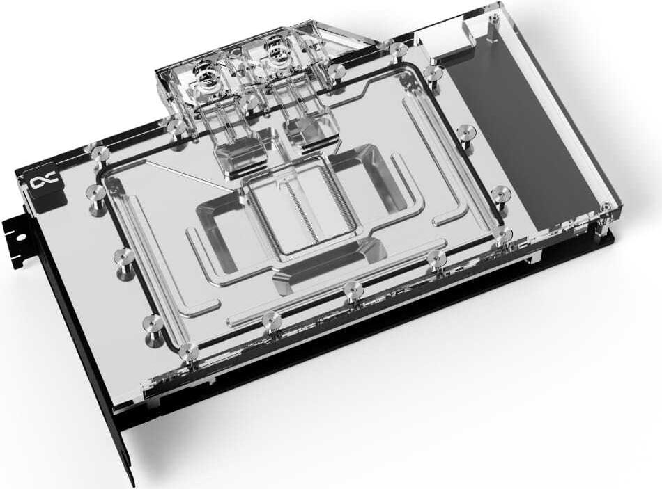 Alphacool Eisblock Aurora Geforce RTX 4090 AMP mit Backplate Schwarz, Edelstahl, Transparent
