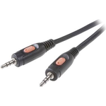 SpeaKa Professional Klinke Audio Anschlusskabel [1x Klinkenstecker 3.5 mm - 1x Klinkenstecker 3.5 mm] 0.30 m Schwarz (SP-7870372)