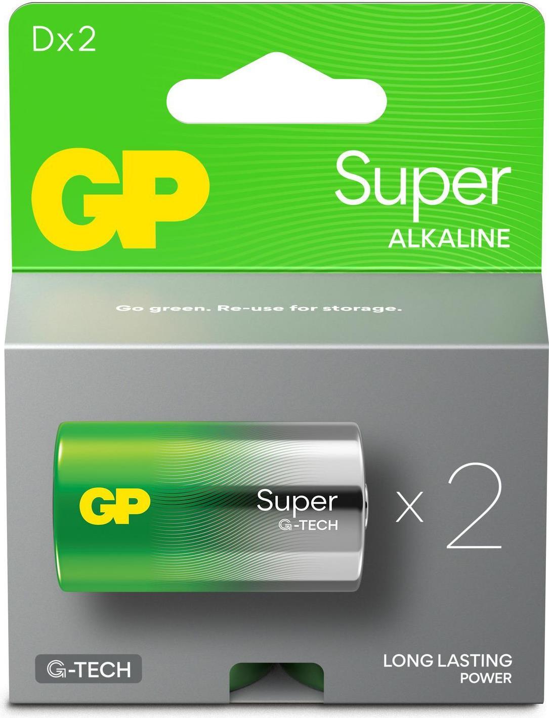 GP Batteries GPPCA13AS130 Mono (D)-Batterie Alkali-Mangan 1.5 V 2 St. (03013AETA-B2)