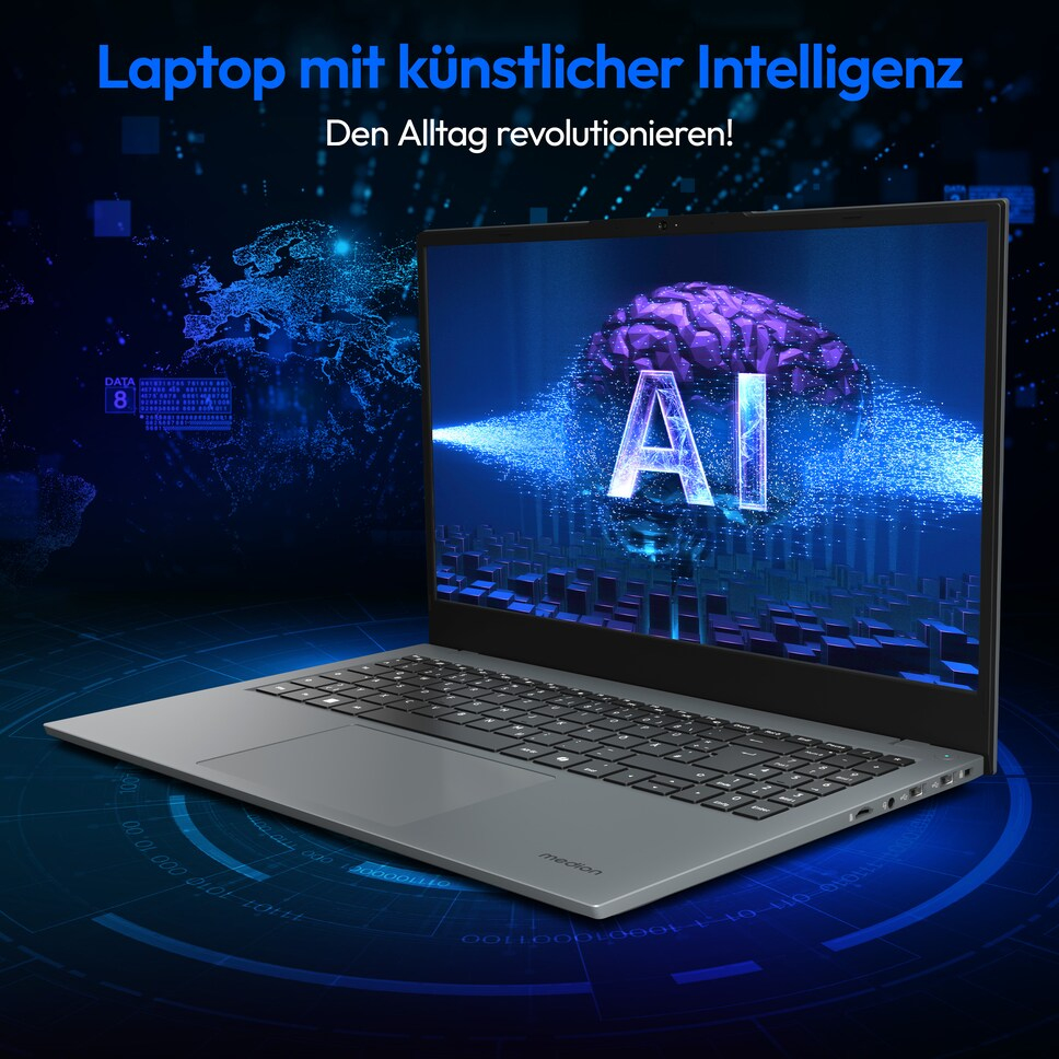 Medion E15443 15,6" Intel Core Ultra 5 16 GB RAM 512 GB SSD Grau