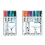 4 STAEDTLER Lumocolor Whiteboard-Marker farbsortiert 2,0 - 5,0 mm (351 B WP4)