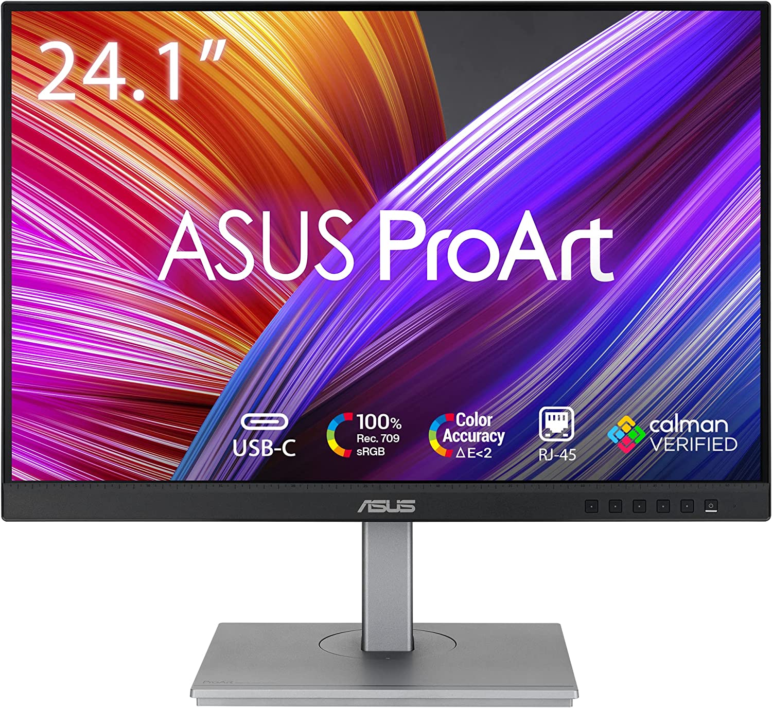 ASUS ProArt PA248CNV, LED-Monitor - (61 cm(24" ), schwarz/silber, WUXGA, USB-C, 75 Hz) [Energieklasse E] (90LM05K1-B03370)