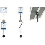 EUROPEL Infoständer ECONOMY + Plakatrahmen, DIN A3, silber Rahmen aus eloxiertem Aluminium, Rahmenprofil 25 mm, - 1 Stück (355046)