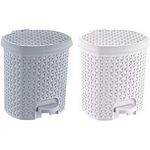 keeeper Tret-Abfalleimer "tjark", 11,5 Liter, nordic-white Tret-Abfalleimer, Rattan-Optik, mit Tretpedal, - 1 Stück (1030351900000)
