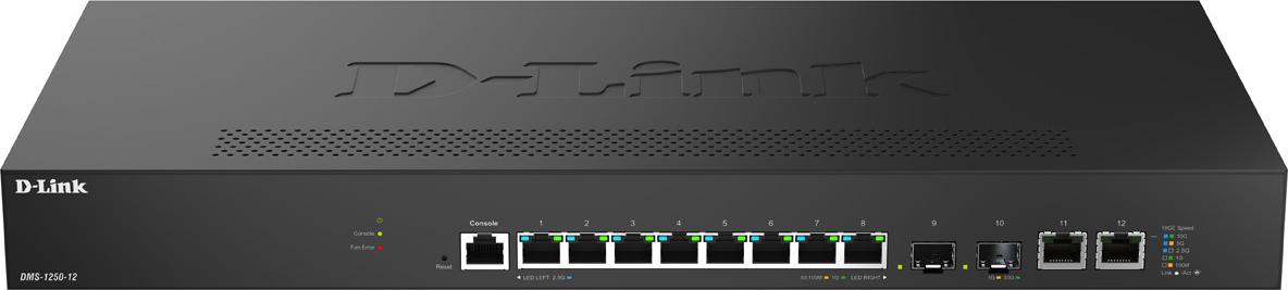 D-LINK DMS-1250-12/E 12-Port Multi-Gigabit Smart Managed Switch 2x 10GBASE-T 2x 10G SFP+ (DMS-1250-12/E)