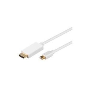 Wentronic Goobay mini DisplayPort zu HDMI Adapterkabel 1.2, Weiß, 2 m - Mini DisplayPort-Stecker > HDMI™ Standard-Stecker (Typ A) (52861)