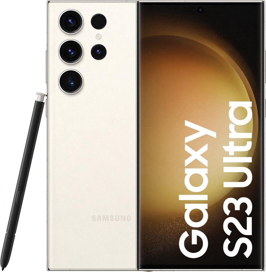 Samsung Galaxy S23 Ultra SM-S918B 17,3 cm (6.8" ) Triple SIM Android 13 5G USB Typ-C 12 GB 512 GB 5000 mAh Cremefarben (SM-S918BZEHEUE)