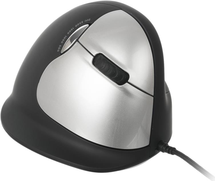 R-Go HE Mouse Break Ergonomische Maus, Anti-RSI-Software, Groß (über 185mm), rechtshändig, Kabelgebunden (RGOBRHEMLR)