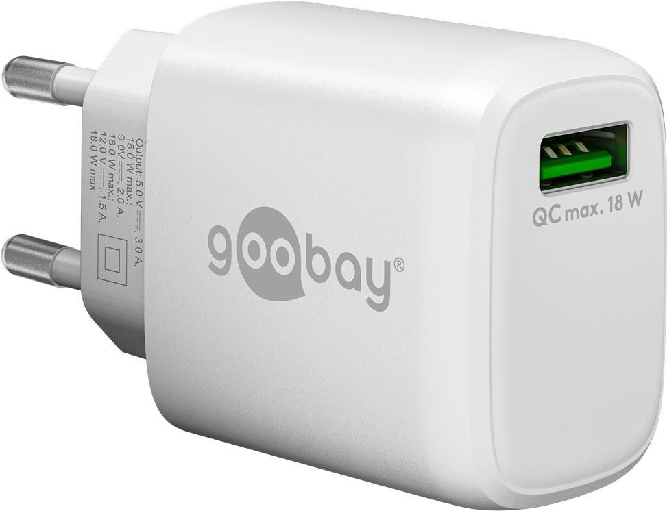 Goobay USB-Schnellladegerät QC 3.0 (18 W) weiß (61672)