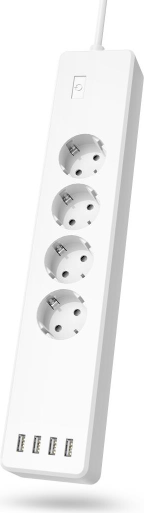 Hama Smarte WLAN-Steckdosenleiste 4-fach, einzeln schaltbar, Überlastsch., 4xUSB (00176628)