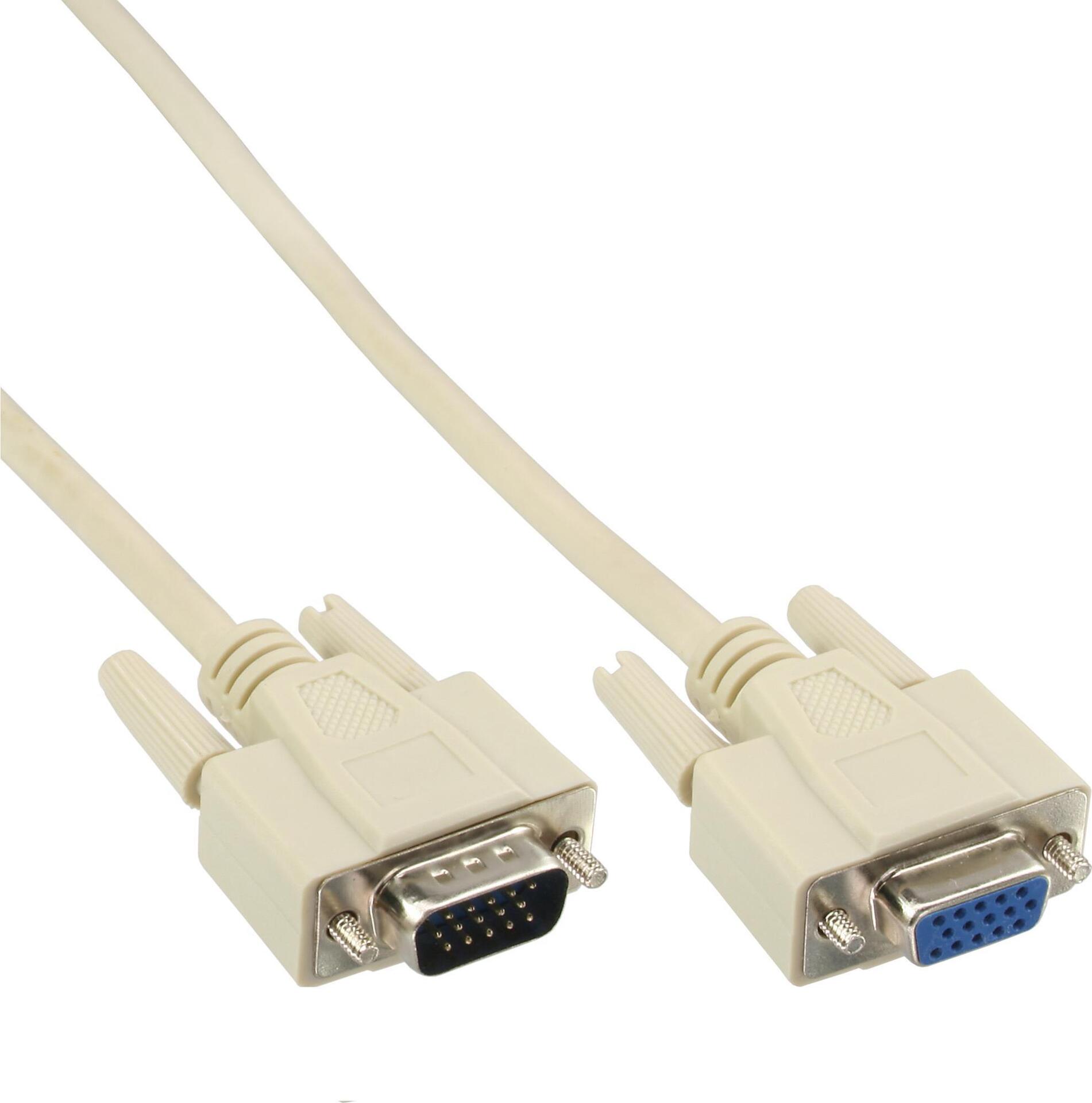 InLine® VGA Verlängerung, 15pol HD St/Bu, 3m (17733)