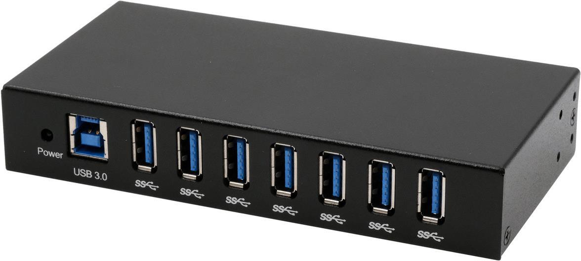 EXSYS GmbH 7-Port USB 3.2 Gen 1 Metall HUB 15KV ESD Schutz (Tiveco) (EX-11237HMS)