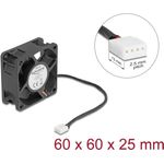 Delock Axiallüfter 12 V DC 60 x 60 25 mm schwarz (67295)