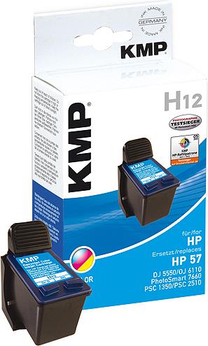 KMP wiederbefüllte hp-Tintenpatrone C6657AE, 3-farbig (0995,4570)