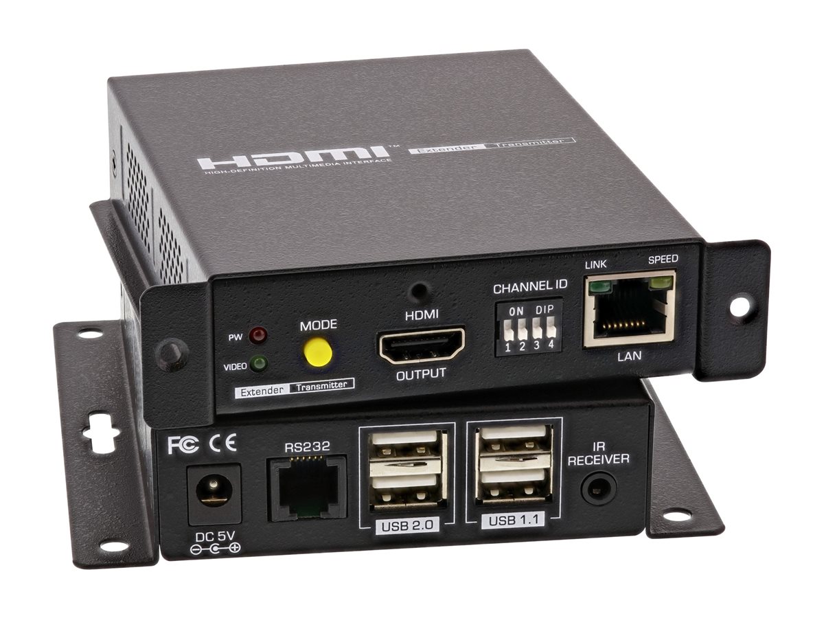 InLine HDMI USB KVM over IP Extender 4K bis 100 m Schwarz