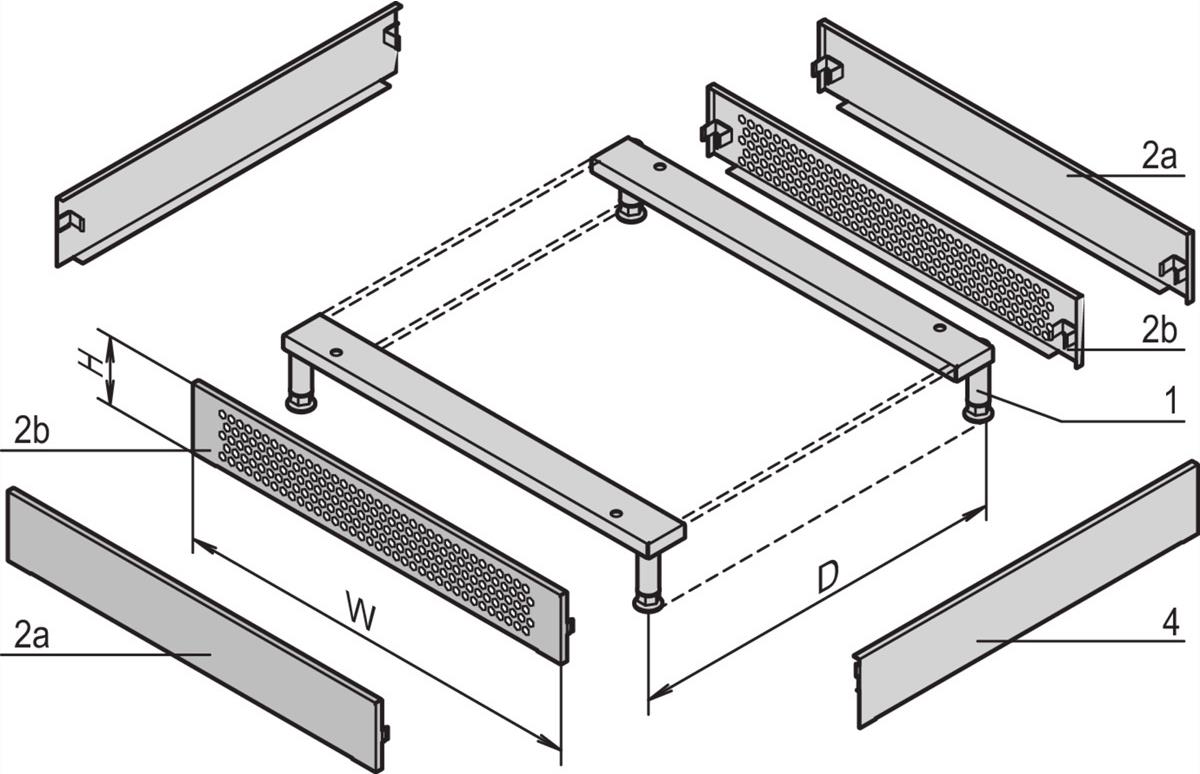 SCHROFF 23130170 19 Zoll Netzwerkschrank-Seitenwand