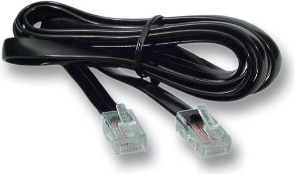 EFB-Elektronik Modularkabel schwarz, 2 x RJ10 (4/4) Stecker, 1:1, 0,5 m Hersteller: EFB Elektronik (K2402SW.050)