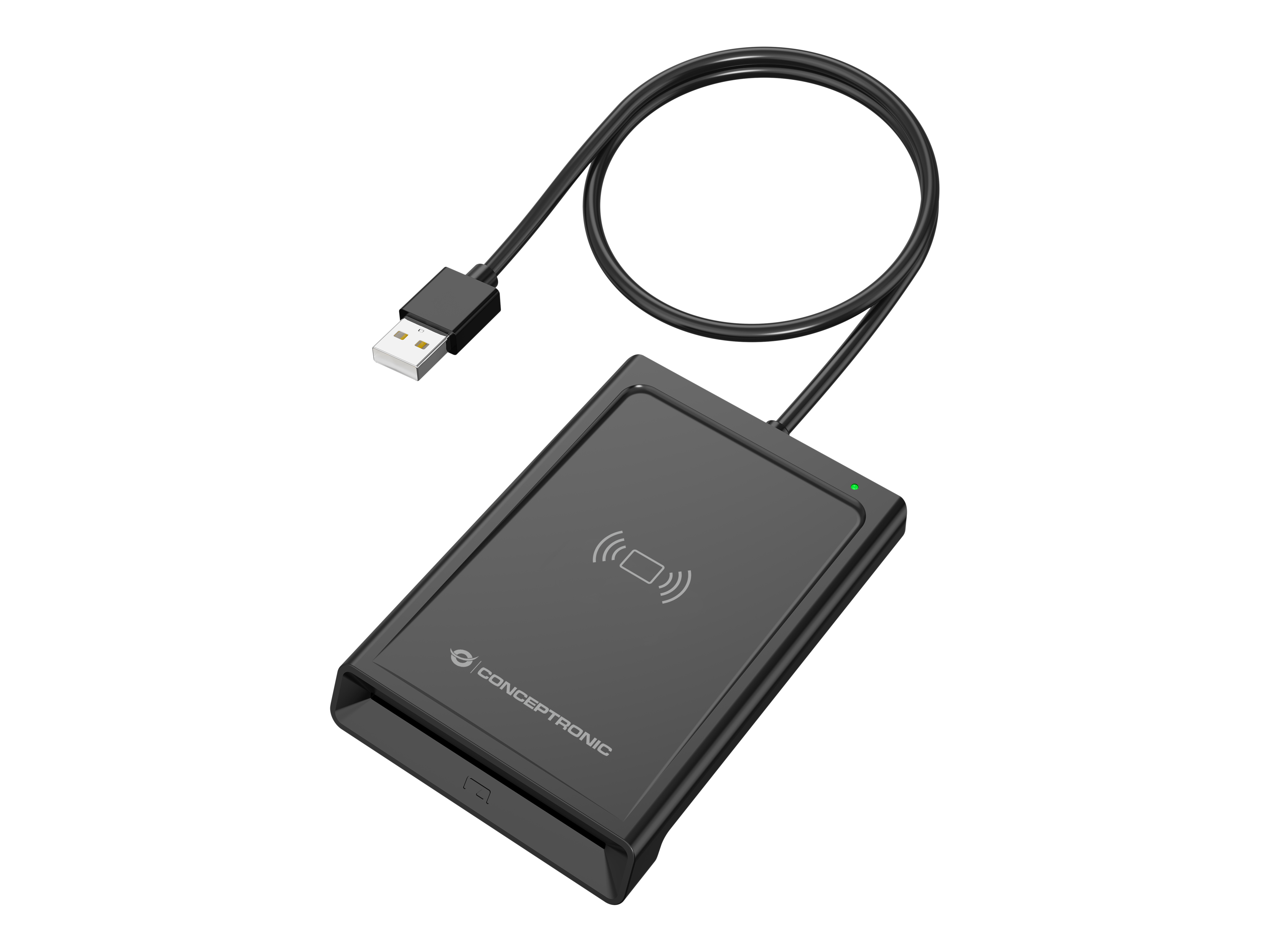 Conceptronic BIAN11B Smart-ID-Kartenleser Dual Interface USB 2.0 NFC Schwarz