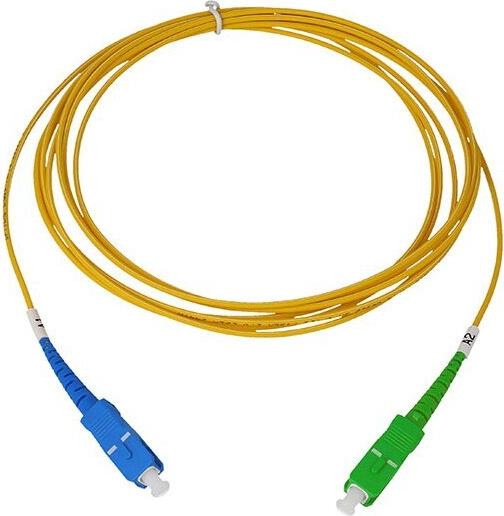 BlueOptics Simplex LWL Patchkabel, SC-UPC/SC-APC, 0.5 Meter, Singlemode E9/125Âµm, G.657.A1, OS2, Eingangsdämpfung: unter 0.2dB, Markenfaser, LSZH gelb, 2.0mm Tube, Keramik Ferrule, inkl. Messprotokoll (SFP2222BU0.5MS)