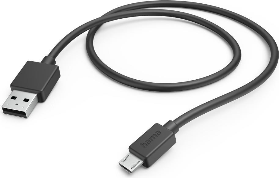 Hama 00201584 USB Kabel 1 m USB 2.0 Micro-USB A USB A Schwarz (00201584)