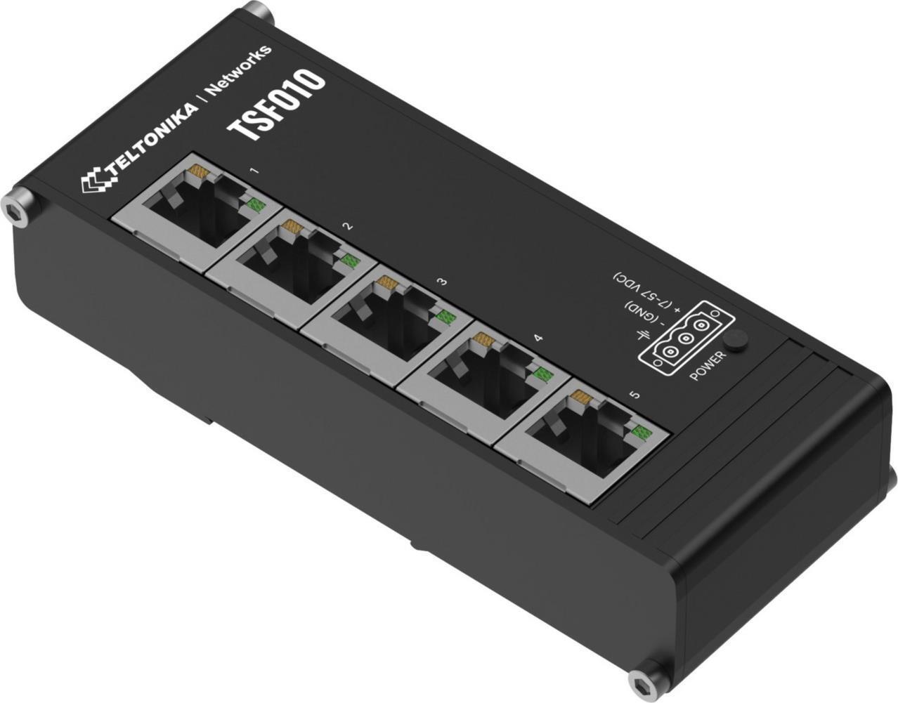 Teltonika TSF010 Switch 5 x 10/100 unmanaged DIN rail Schwarz