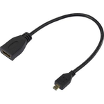 SpeaKa Professional HDMI Adapter [1x HDMI-Stecker D Micro - 1x HDMI-Buchse] Schwarz vergoldete Steckkontakte (SP-7870588)