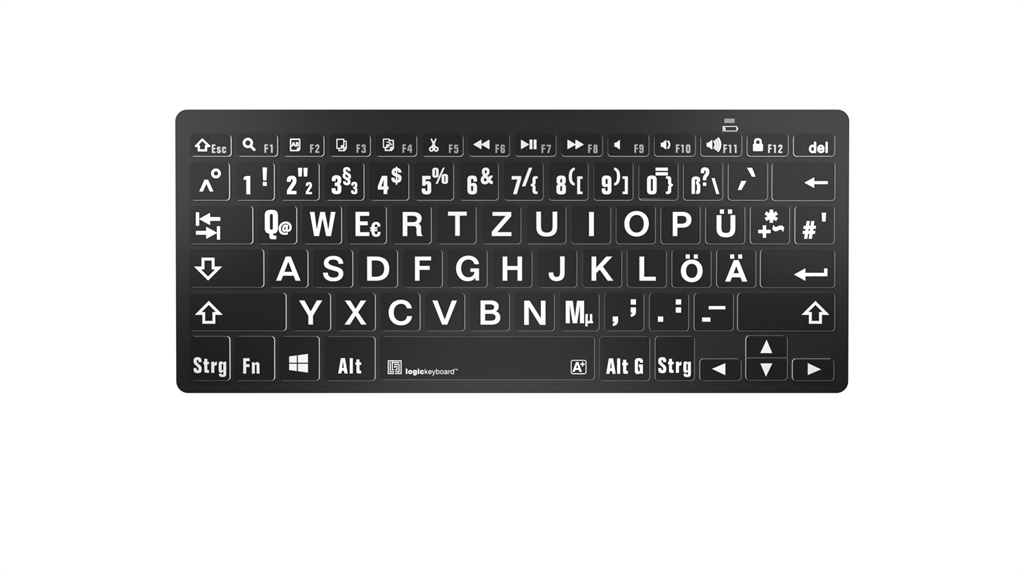 Logickeyboard LKB-LPWB-BTPC-DE Bluetooth Tastatur QWERTZ Schwarz