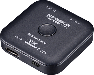 SpeaKa Professional SP-11990132 2 Port HDMI-Switch UHD 8K @ 60 Hz bidirektional verwendbar 7680 x 4320 Pixel (SP-11990132)