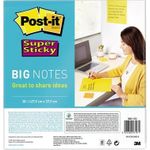 3M Notizzettel Super Sticky Big Notes Gelb Klebezettel Quadratisch 30 Blätter (BN11-EU)