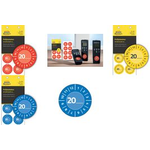 Avery-Zweckform 80 St. Prüfplakette 20XX Gelb (Ø) 30 mm 30 mm (7902)